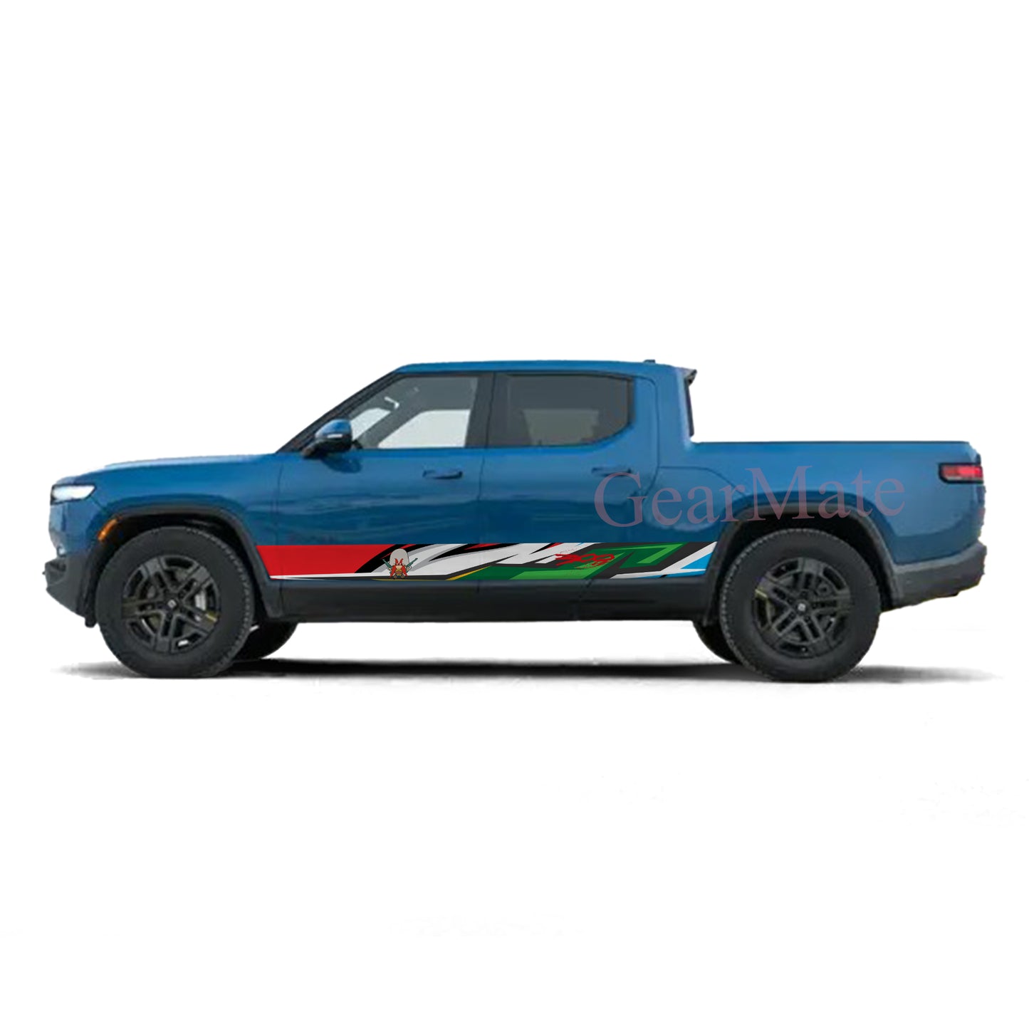 Sport Blue Green 300 Rocker Panel Graphic Decal Kit (Left & Right Sides) - High Quality Vinyl for Trucks & SUVs