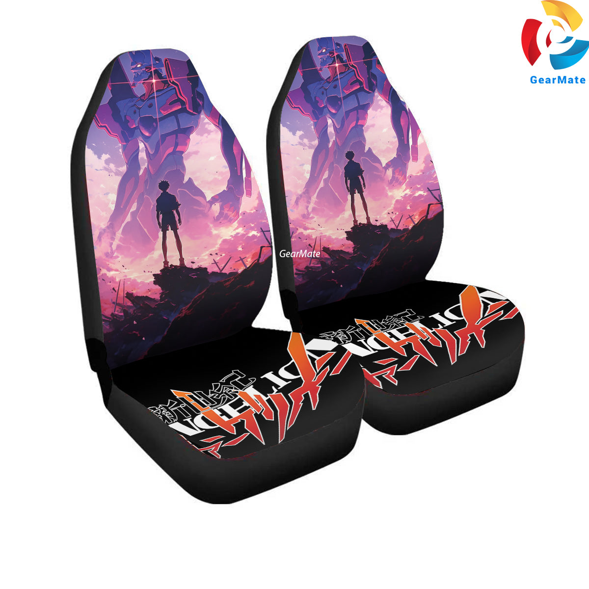 Evangelion Car Seat Covers – High Quality Graphic and Polar Fleece Protector Set