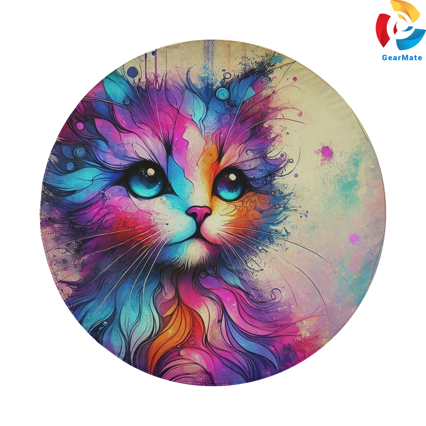 Cat Colorful Spare Tire Cover – Premium Waterproof UV Resistant Protector