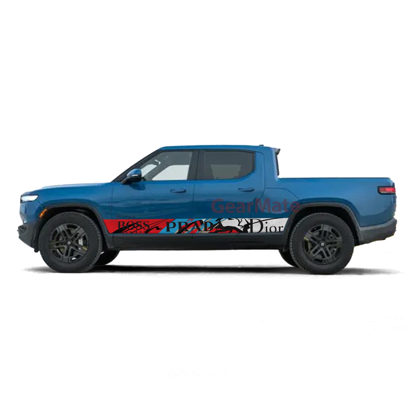 Prada Rocker Panel Graphic Decal Kit (Left & Right Sides) - High Quality Vinyl for Trucks & SUVs