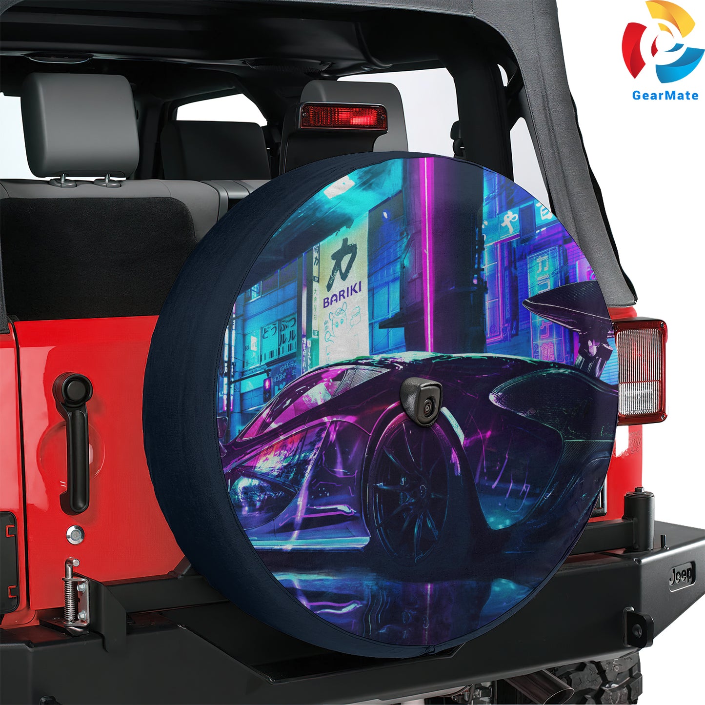 Cyberpunk McLaren Sci-Fi Spare Tire Cover – Premium Waterproof UV Resistant Protector