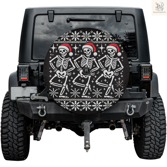 Skeleton Dancing Part 1 Spare Tire Cover – Waterproof UV Resistant Protector with Camera Hole