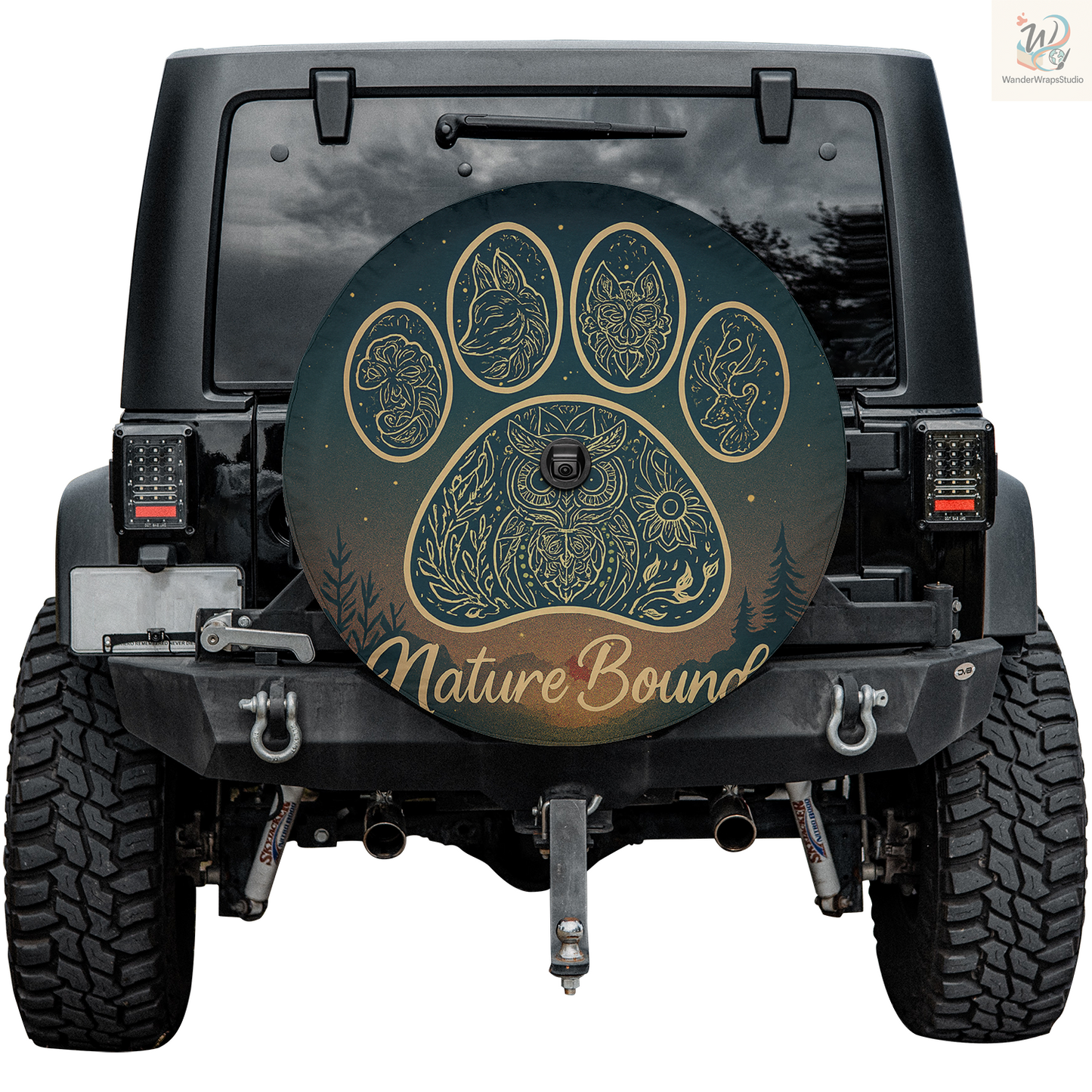 Nature Bound Spare Tire Cover – Waterproof UV Resistant Protector with Camera Hole