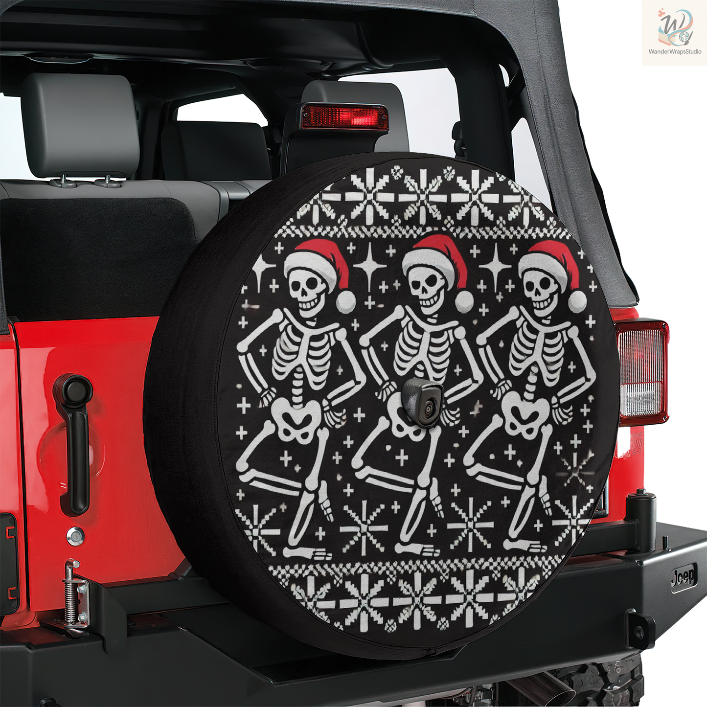 Skeleton Dancing Part 1 Spare Tire Cover – Waterproof UV Resistant Protector with Camera Hole