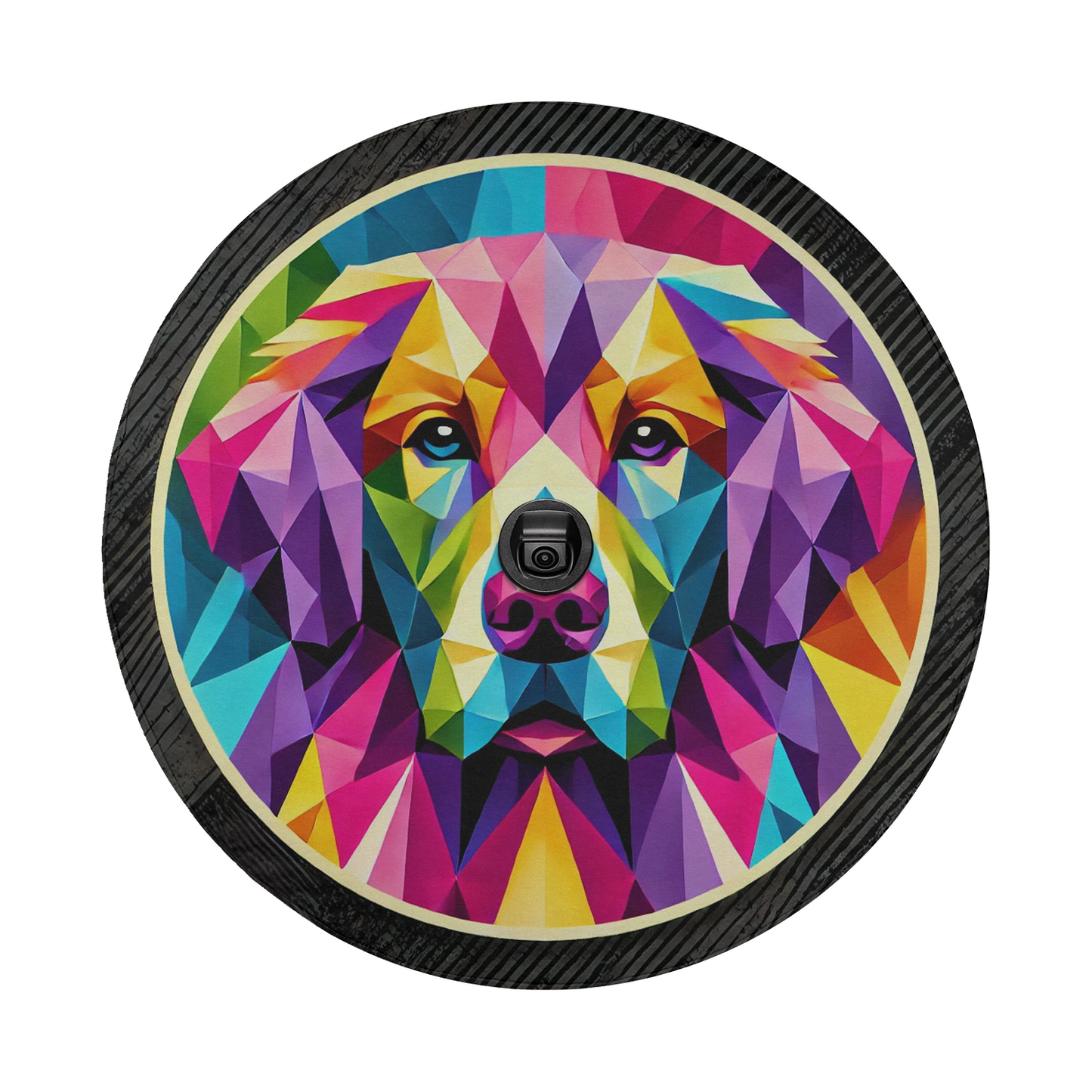Rainbow Weimaraner Spare Tire Cover – Waterproof UV Resistant Protector with Camera Hole