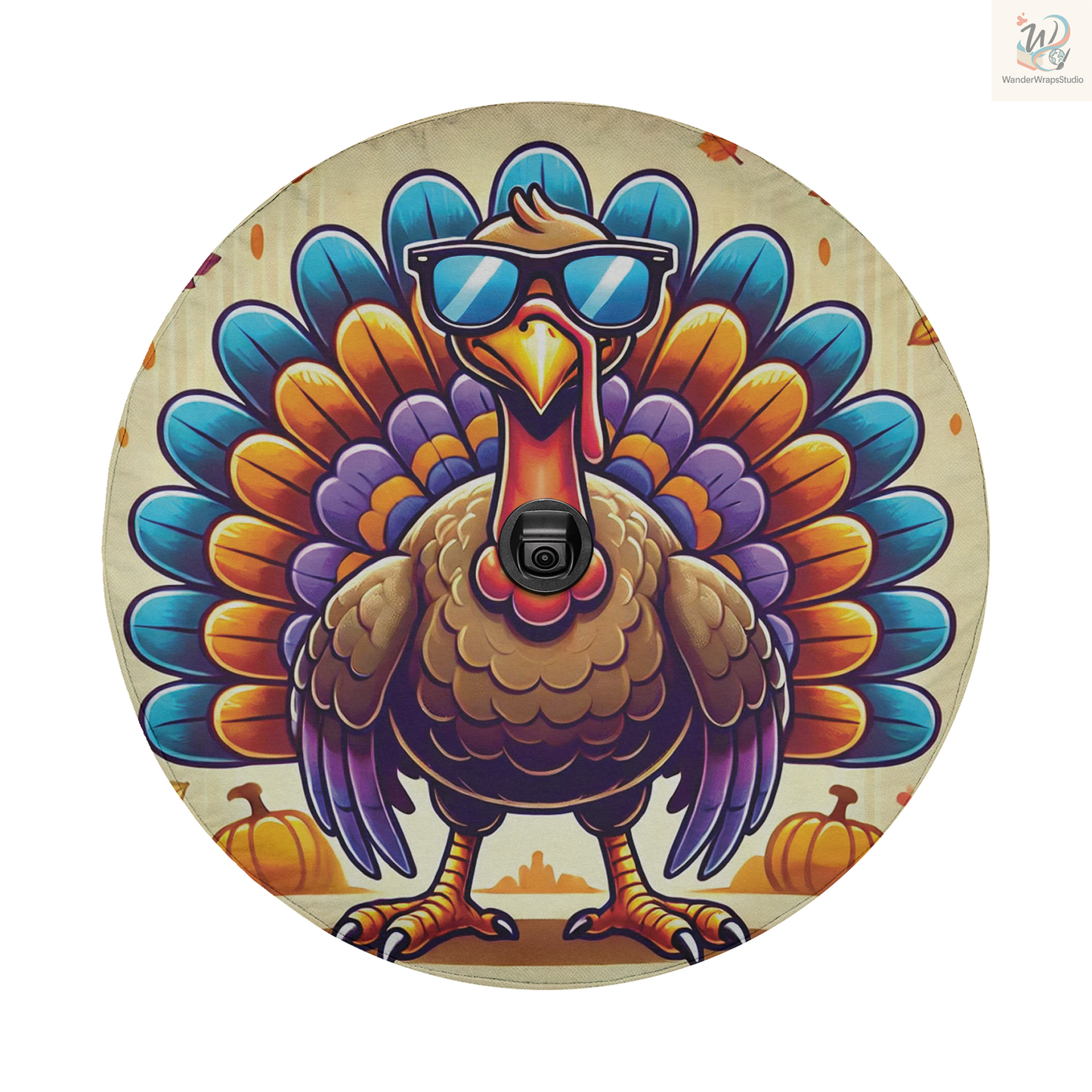 Sunglasses Turkey Spare Tire Cover – Waterproof UV Resistant Protector with Camera Hole