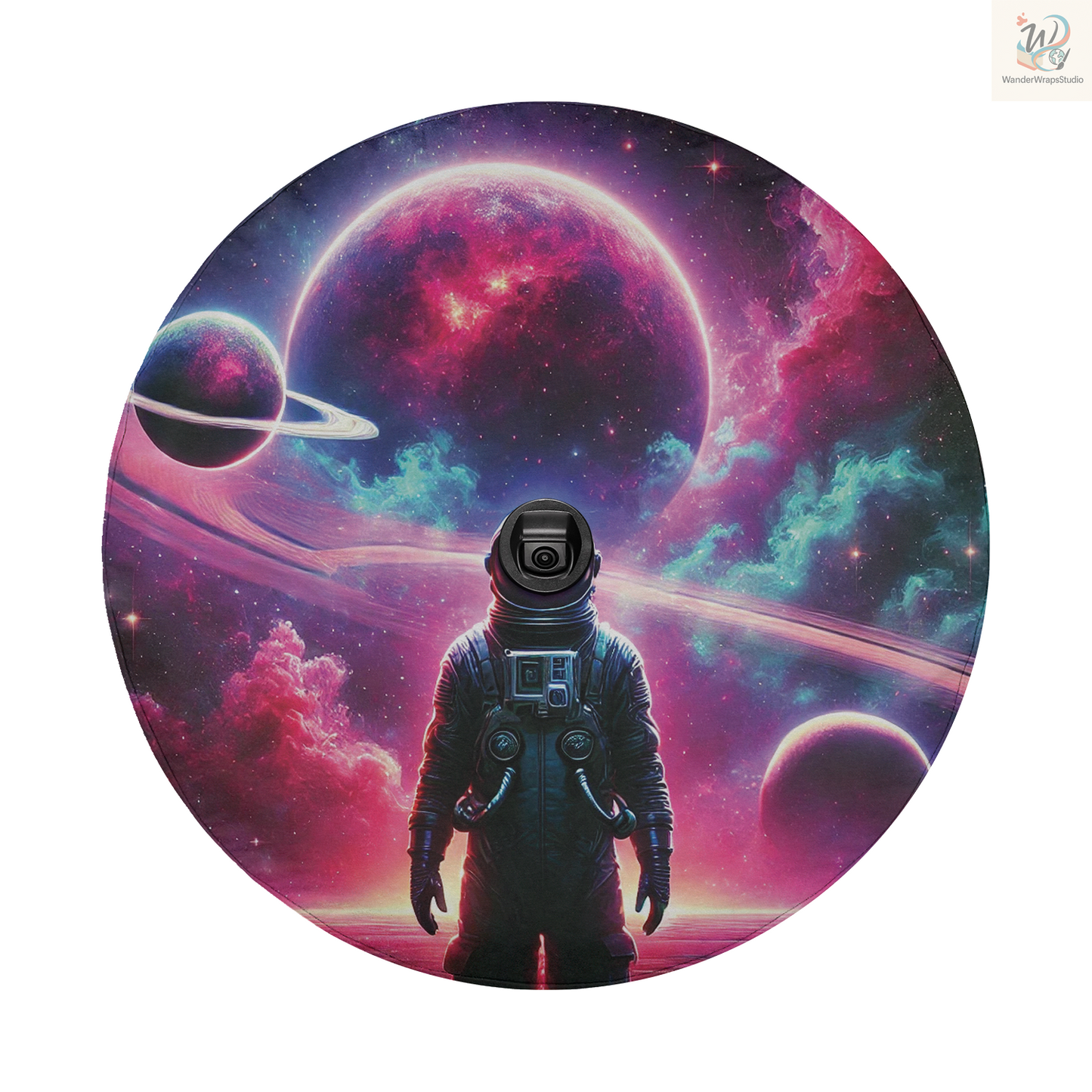 Astronaut Sci-fi Spare Tire Cover – Waterproof UV Resistant Protector with Camera Hole