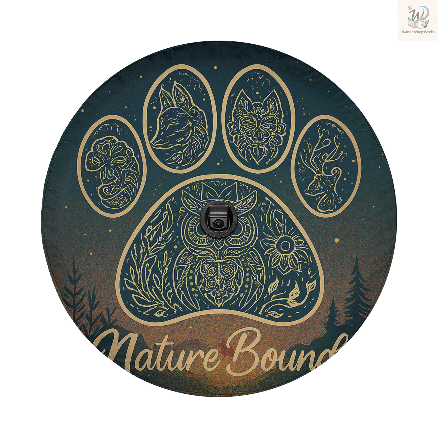 Nature Bound Spare Tire Cover – Waterproof UV Resistant Protector with Camera Hole