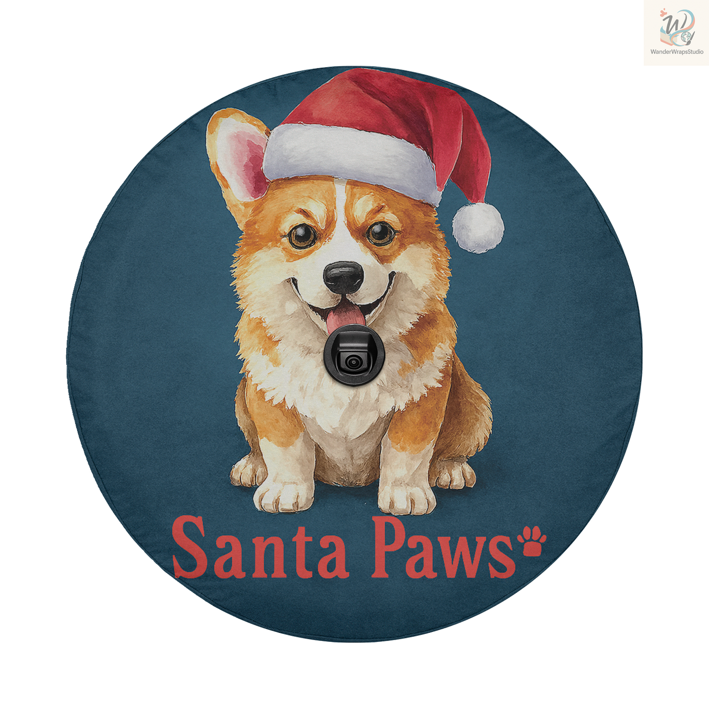 Santa Paws Spare Tire Cover – Waterproof UV Resistant Protector with Camera Hole