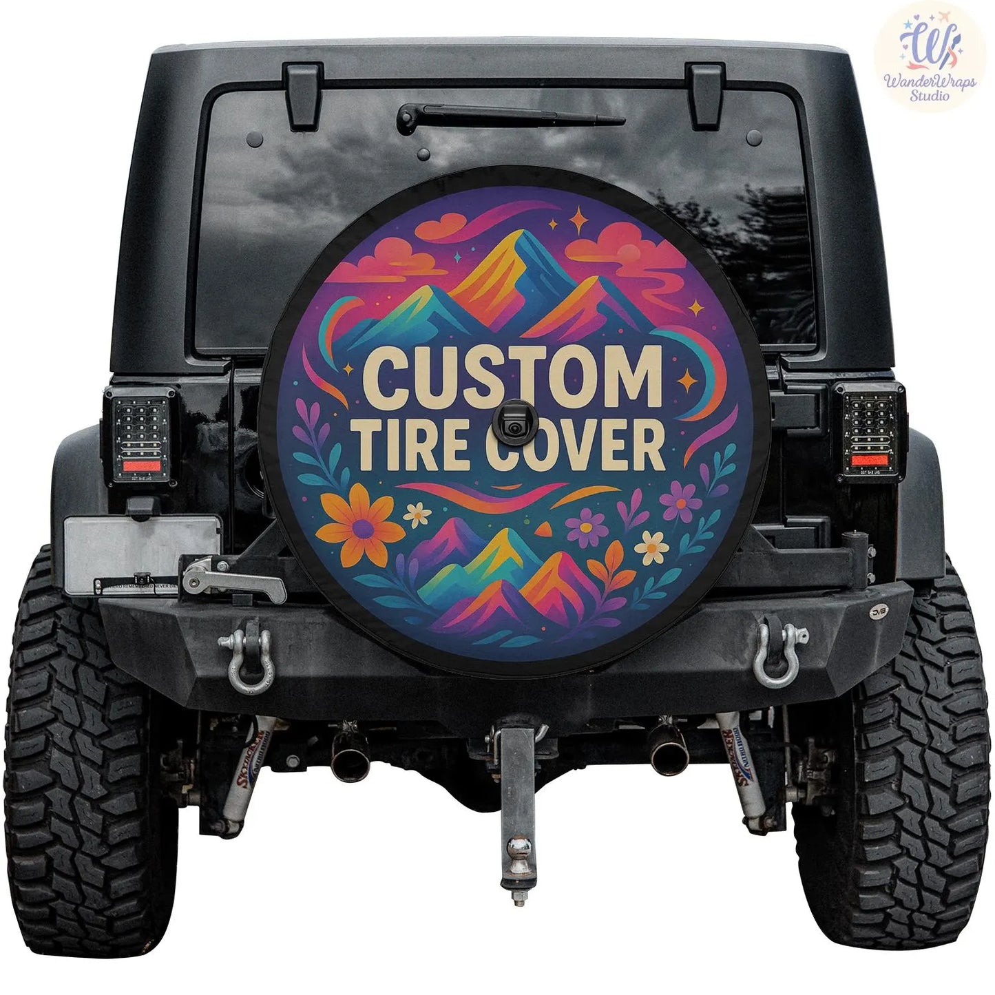 American Pride Spare Tire Cover – Waterproof UV Resistant Protector with Camera Hole