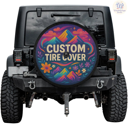 Custom Tire Cover Spare Tire Cover – Waterproof UV Resistant Protector with Camera Hole