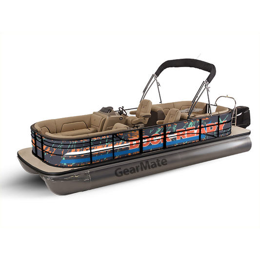 Pontoon Dock Ready Boat Wrap Decal (Left and Right Sides) – Custom Vinyl Graphic Kit | Durable, Weatherproof, DIY Install
