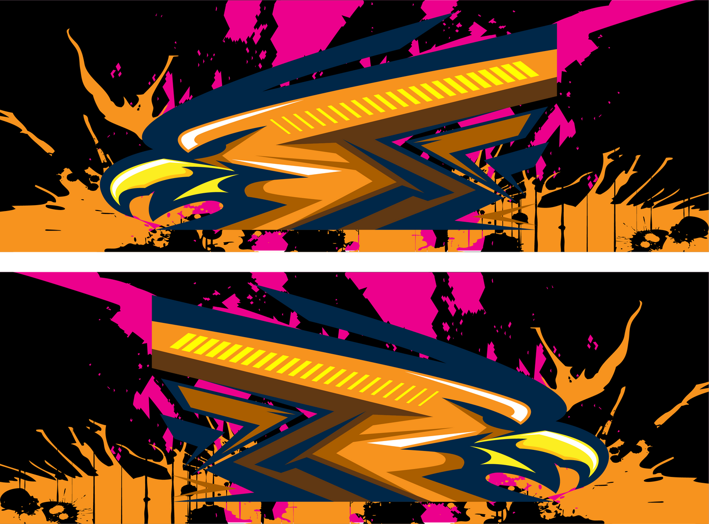 Eagle Pink Rocker Panel Graphic Decal Kit (Left & Right Sides) - High Quality Vinyl for Trucks & SUVs