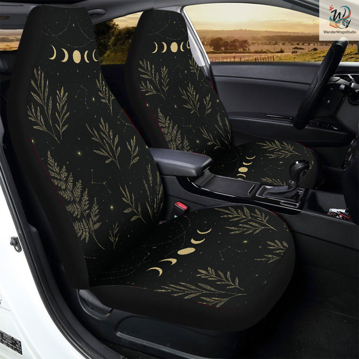 Celestial Sky Seat Covers – High Quality Graphic and Polar Fleece Protector Set