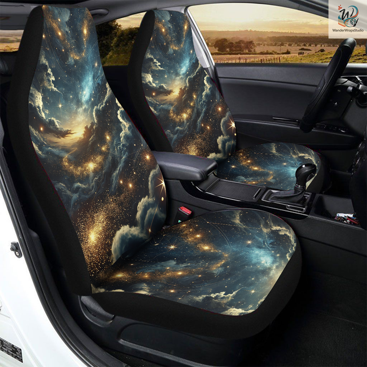 Unified Celestial Car Seat Covers – High Quality Graphic and Polar Fleece Protector Set