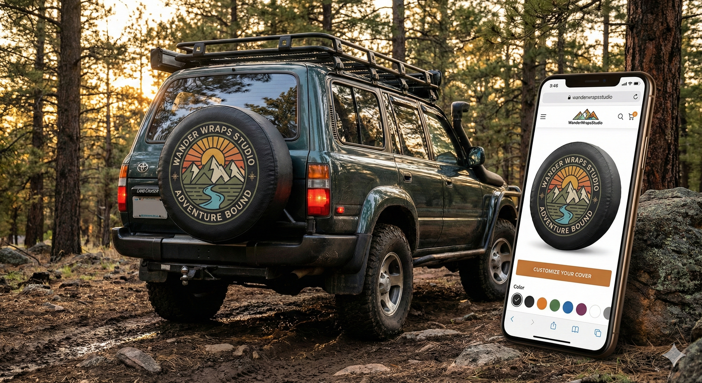 American Pride Spare Tire Cover – Waterproof UV Resistant Protector with Camera Hole
