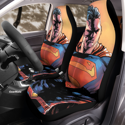 Superman Car Seat Covers – High Quality Graphic and Polar Fleece Protector Set