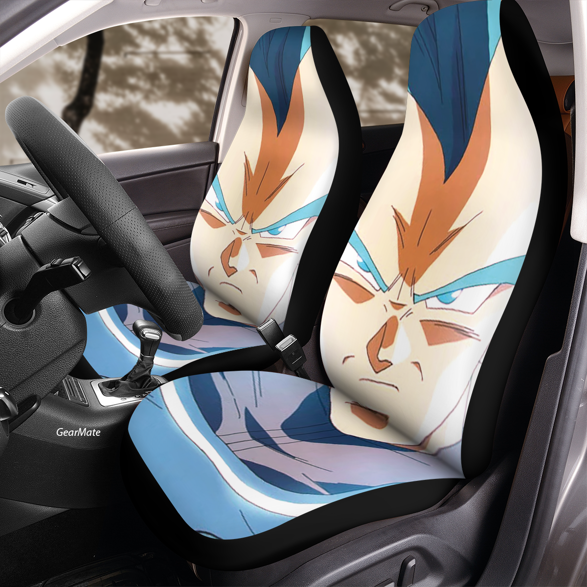 Vegeta, Dragon Ball, Super Saiyan Blue Car Seat Covers – High Quality Graphic and Polar Fleece Protector Set