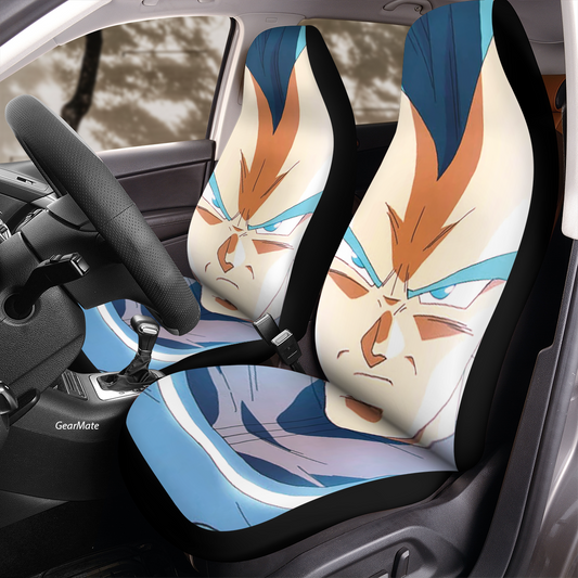 Vegeta, Dragon Ball, Super Saiyan Blue Car Seat Covers – High Quality Graphic and Polar Fleece Protector Set