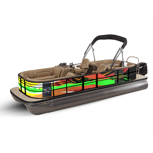 Pontoon Sport Paint Green Disney Boat Wrap Decal (Left and Right Sides) – Custom Vinyl Graphic Kit | Durable, Weatherproof, DIY Install