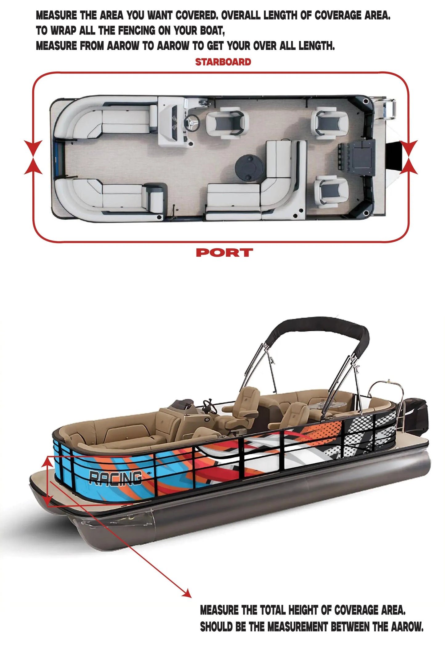Pontoon Cruise Mode Boat Wrap Decal (Left and Right Sides) – Custom Vinyl Graphic Kit | Durable, Weatherproof, DIY Install
